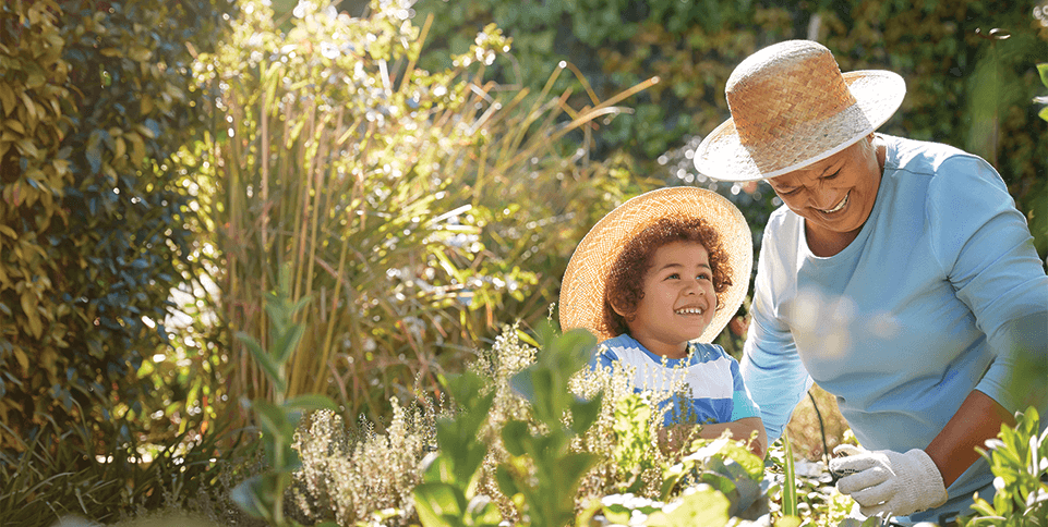 woman gardening