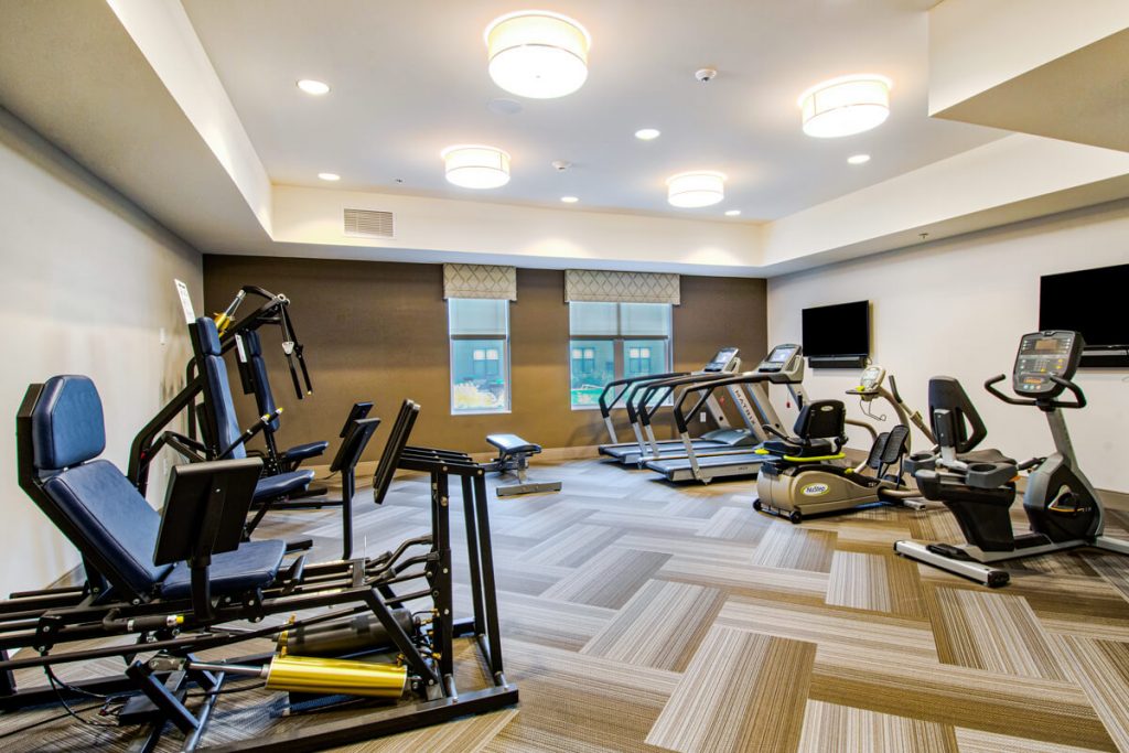 Fitness Center with Weight Equipment and Cardio Machines