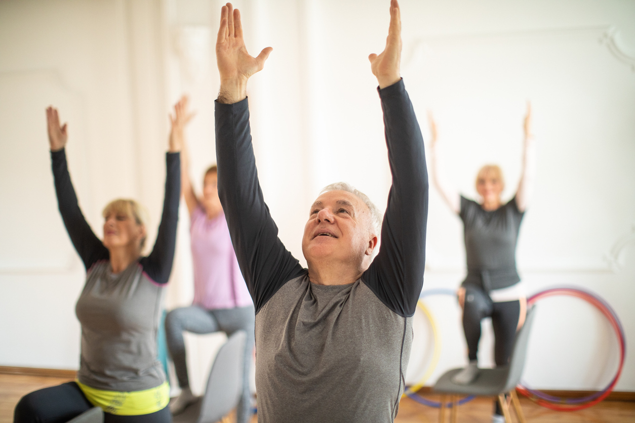 Group enjoying a senior fitness program
